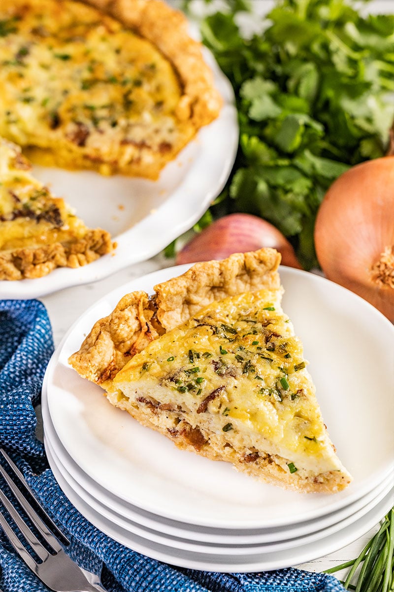 A slice of quiche.